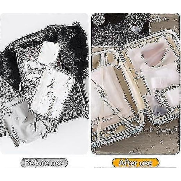 20 stk. frostede zip-lock poser for klær, gjenlukkbare plastposer for oppbevaring av klær 50X60CM