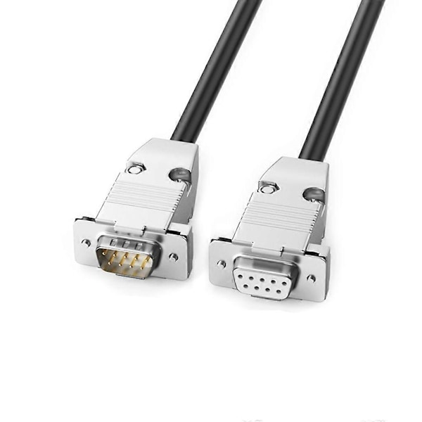 DB9 RS232 Seriell Forlengelseskabel Ledning 9-Pinners Krysskoblet Datakabel 50cm-30m Lang 20m male to female