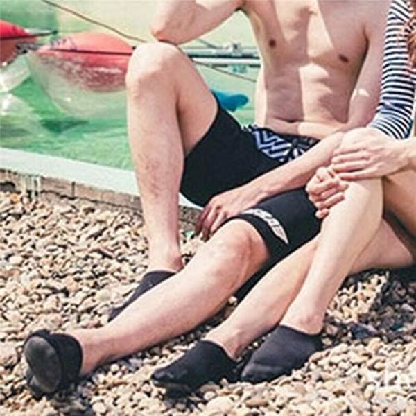 Vandsportssko Barfodet Hurtigtørrende Aqua Yogasokker Slip-on til Mænd Kvinder Børn Black 6/7 UK