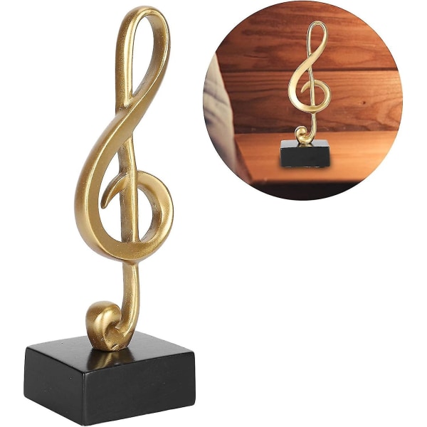 Musical Note Statue, Resin Musikalsk dekoration Skulptur Musikinstrument Symbol Miniature Replika Musikinstrument til skrivebordet