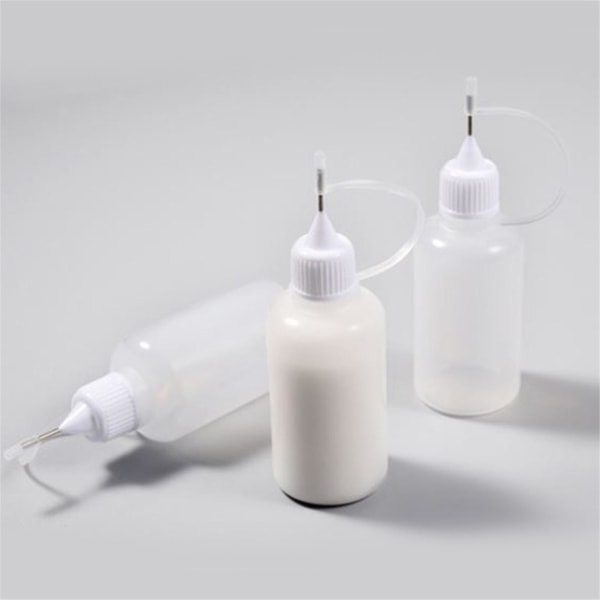 2 stk papirquilling limflasker Nålspiss Klemflaske for stoffmaling intrikate linjer