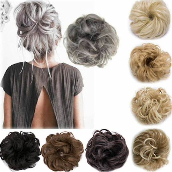 Krøllet Messy Bun-fuld og Bølget Hår Wrap Scrunchie