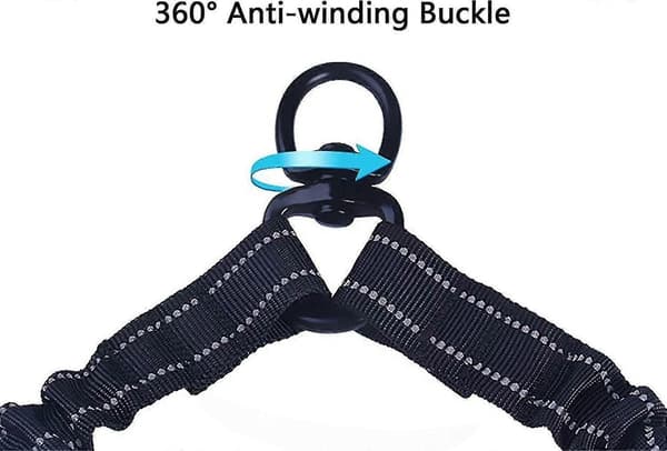 360° flokefri dobbel hundebånd for 2 hunder