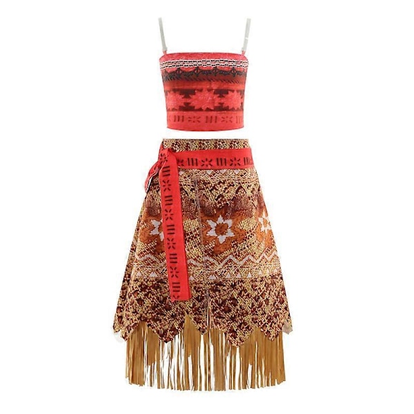 Princessan Vaiana Cosplay för Flickor Halloween Maskerad Karneval Party Kostym Only dresses 130