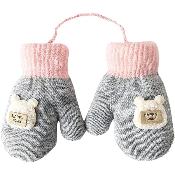 1-5 år strikkede hansker for barn Vinter Varm Tykk