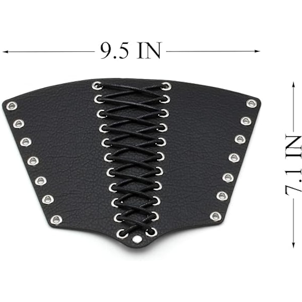 2 st Arm Gauntlets för män Steampunk rustning handledsskydd PU läder manschetter för kostym Black  Brown