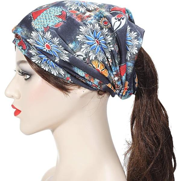 Dam sommar tunn mössa blommig lätt slouchy hatt