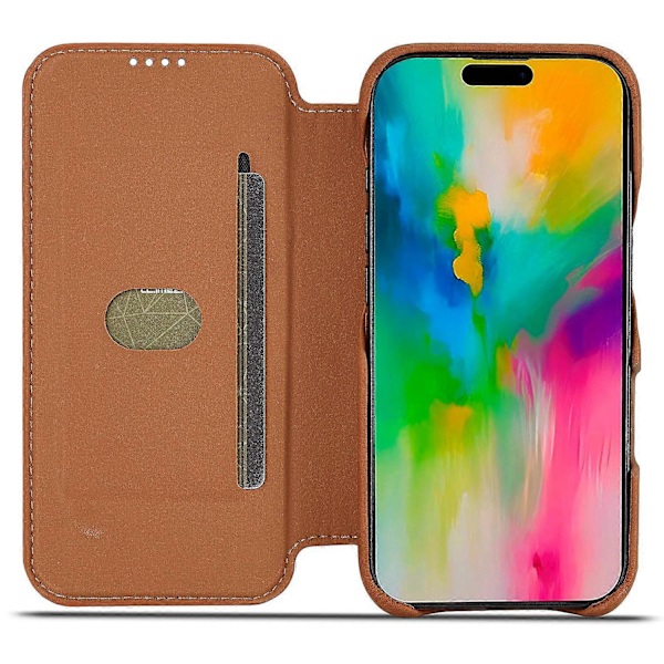 LC.IMEEKE Til iPhone 16 Pro Max Etui Kortholder Stativ Læder Telefon Cover Multicolor Style C