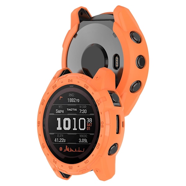 TPU-fodral för Garmin Enduro 2/Tactix 7 med snabbkoppling, ihåligt sportklockfodral Orange Style B Other Smartwatch Model