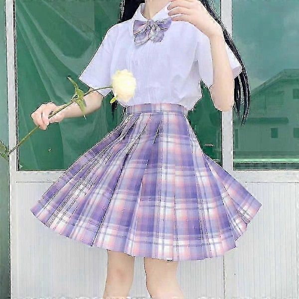 Jk Uniform Täysi Setti Kirjailtu Paita Pliseerattu Hame X Taro Cake