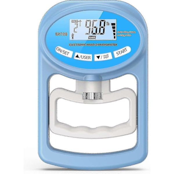 Hand Dynamometer Greppstyrketränare - Elektronisk Handgreppsstyrketestare Greppförstärkare Handtränare Mätare Digital Handgreppsträningsmätare blue