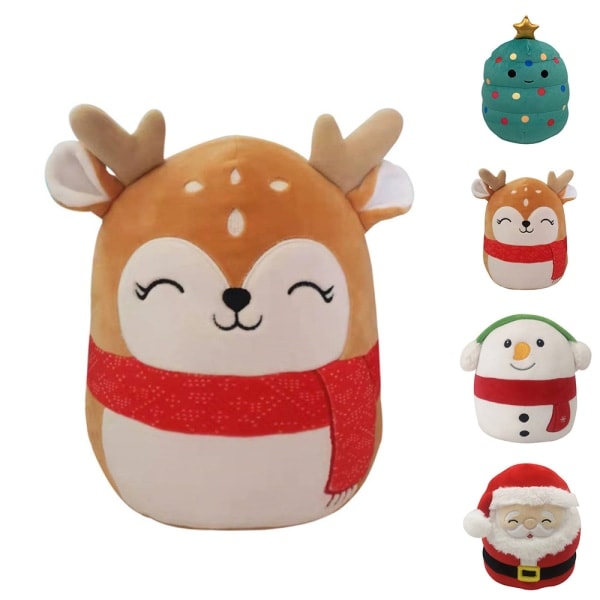 Squish Mallow Plussjeleketøy Julenissen Stoffdyr Dukke Barn Gave Y Christmas fawn