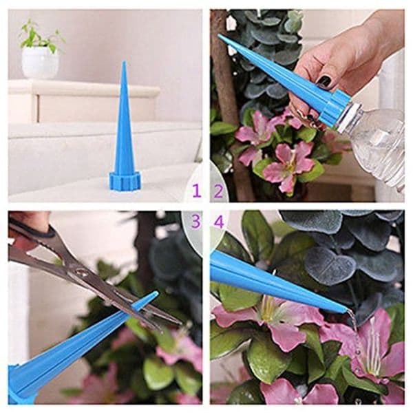 4-pak langvarig vanding / selvvanding til potteplanter/blomster