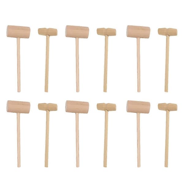 12 stk. Leker Hammer for Barn Mini Klubber Små Trehammer Leker for Barn