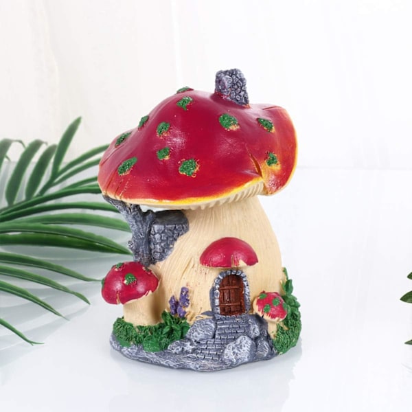 Miniatyr svamp prydnad terrarium tillbehör svamp hus miniatyr svamp hus statyer tillbehör för terrarium dekor glas prydnader Purple