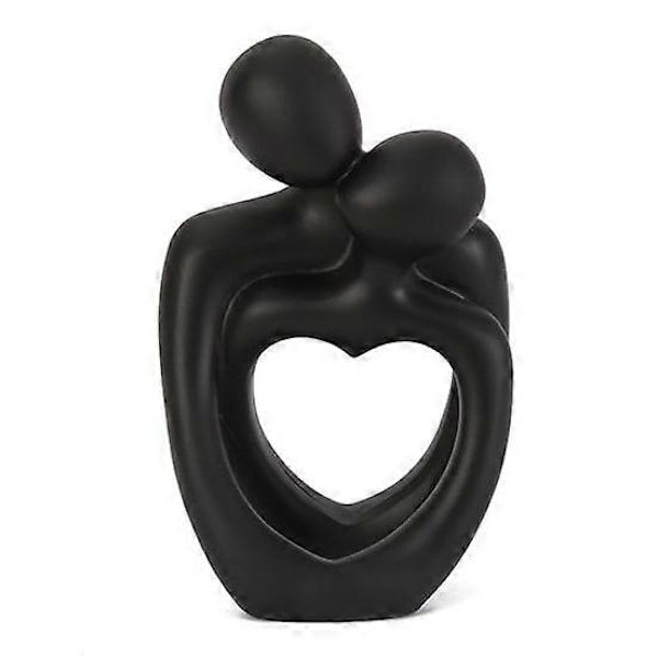 Par Skulptur Minimalistisk Resin Kærlighedsstatue Skrivebord Abstrakt Par Statue til black