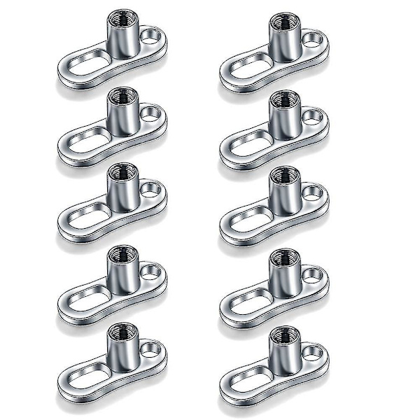 10 st/paket G23 Titan Micro Dermal Piercing Set Dermal Anchor Base Skinner Diver Dermal Base Sexig Kroppspiercing Smycken 14g Style5 v 1.6x2mm