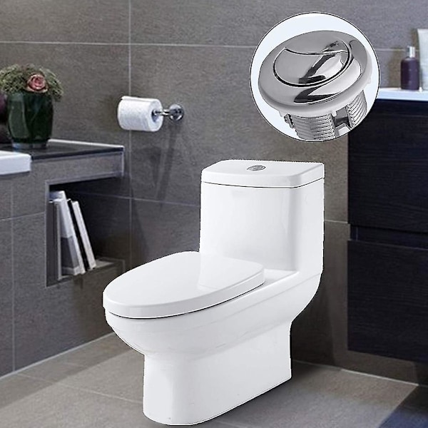 Universal Toalettknapp Enkelt/Dobbelt Knapp Spylventilutskifting Passer 38mm-E