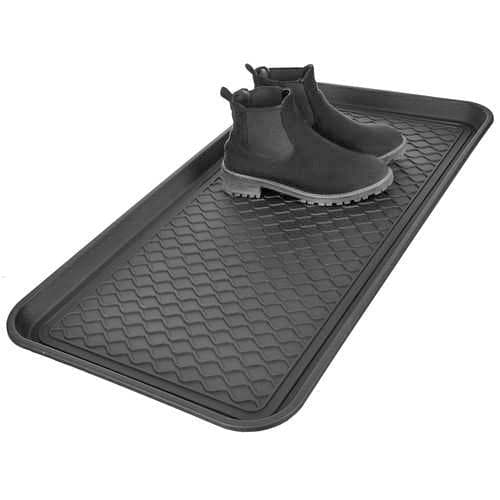 Skobakke / Skomåtte - Måtte til sko - 75x38 cm Sort