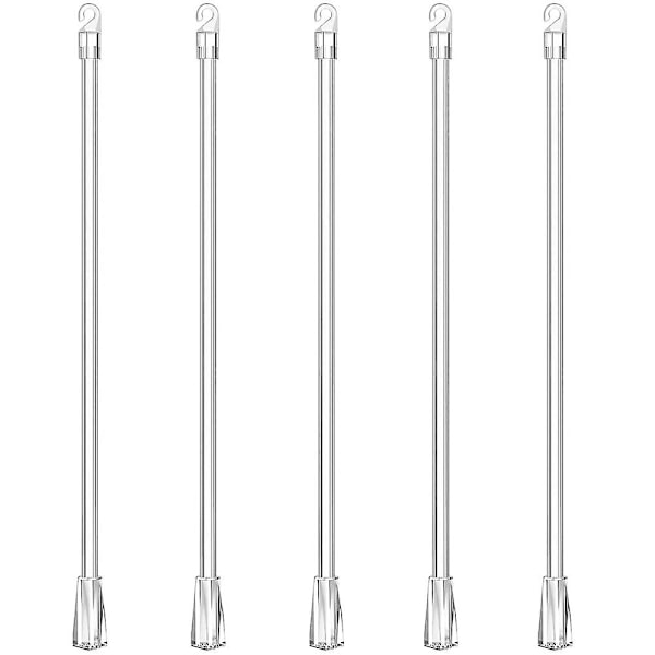 5 stk. Blinde Stang Vertikale Persien Udskiftningsdele Blinde Stang med Halekroge As Shown 31.00X1.10X1.10CM