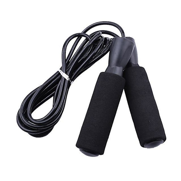 Speed Jump Rope Stålwire Boksning Skipping Træning Fitness Øvelse Justerbar Længde Black