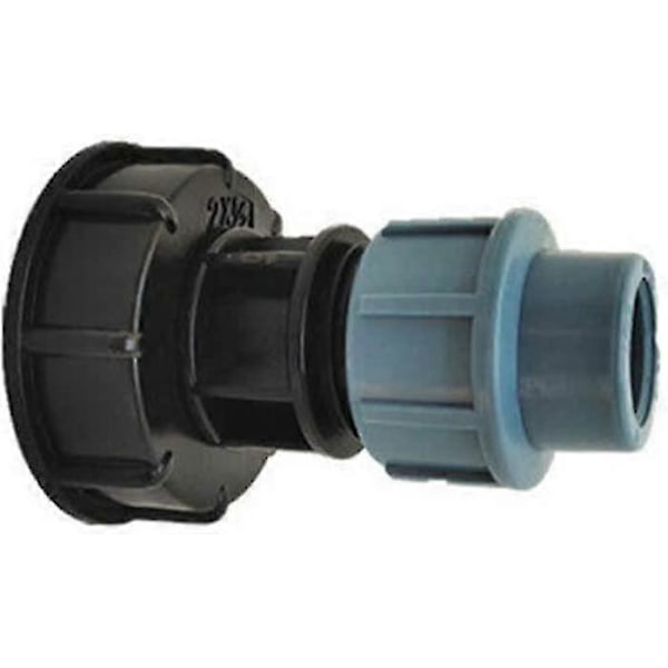 IBC Tank Gänganslutning S60x6 Adapter Till MDPE Vattenrörskopplingar Rakt Utlopp 20mm