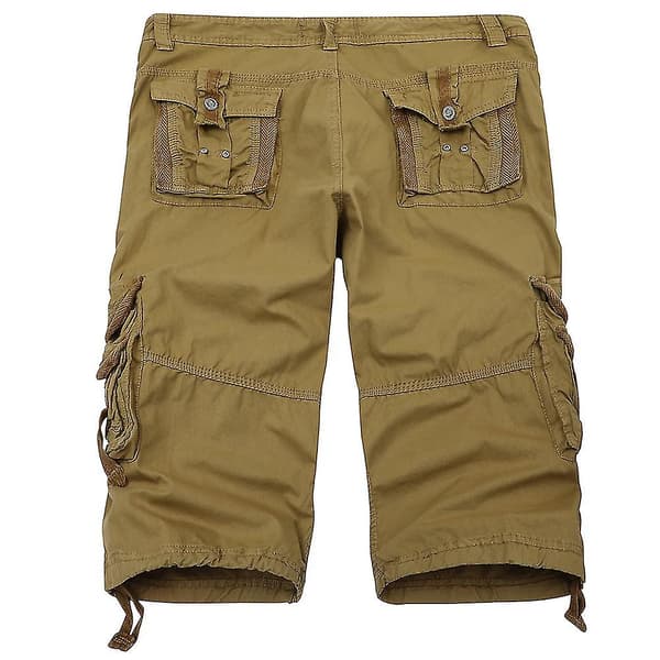 Mystdiy Herre Udendørs Casual Cargo Shorts Khaki 32