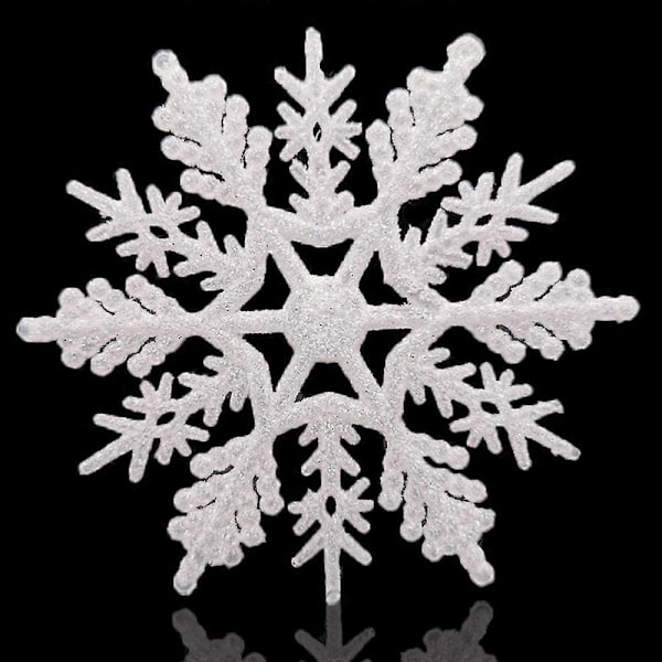 Piao Stora Snöflingor Set Om 5 Vita Glittrande Snöflingor 12 Juldekorationer Hängande Ornament Fönsterdekoration Vinter Utomhus Dekorationer$Snöflingor