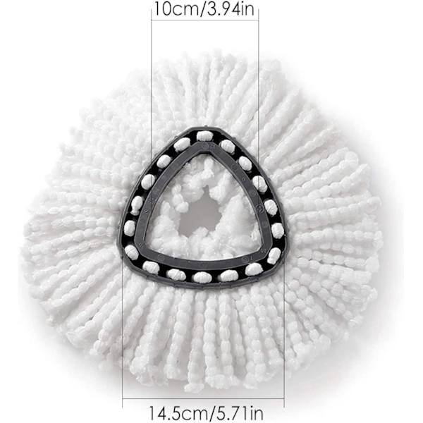 5 kpl Mop-päänsuojia, Spin Mop -päänsuojan vaihto, yhteensopiva Vileda Triangle Swivel -mopien kanssa, mikrokuituinen pyörivä mop-täyttö