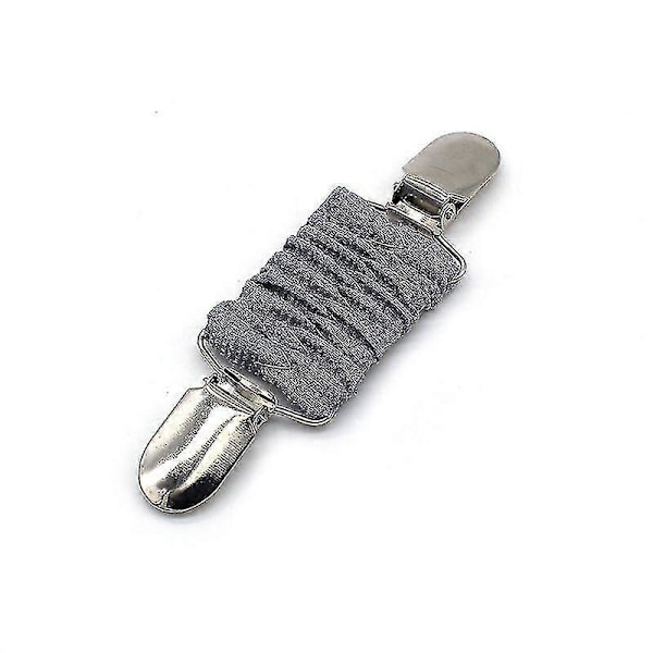 Nya Klänningsklämmor Set Elastiska Klämmor för att Strama åt Klänning Cardigan Krageklämmor Skjortklämmor Zekai grey