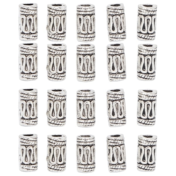 20 kpl DIY-partaparran helmiä Retro-seos Hiukset Dreadlocks-helmiä Lisävarusteet Hiusten punokseen Rannekoru Riipus Kaulakoru
