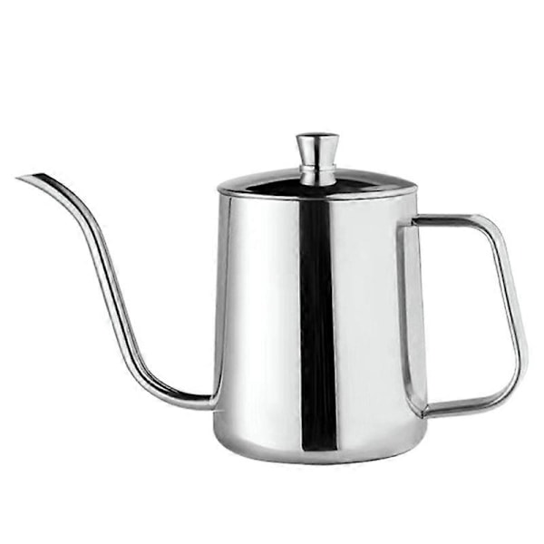 Häll över vattenkokare med smal pip, anti-skållning, rostfritt stål, lång svanhals för kaffebryggare Silver 1