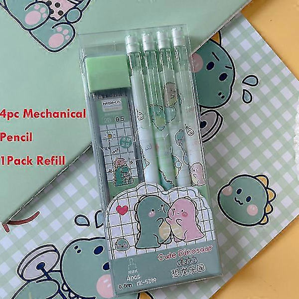 Zoecor Kawaii Mekanisk Blyant Tegneserie | Skoleartikler Mekaniske Blyanter - Kawaii - 4pencil 1Refills