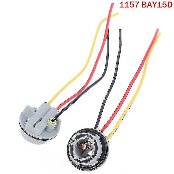 2 stk 1156 1157 Pæreholder Bay15d Lampeholder P21/5w Adapter Basekontakt 1157 BAY15D
