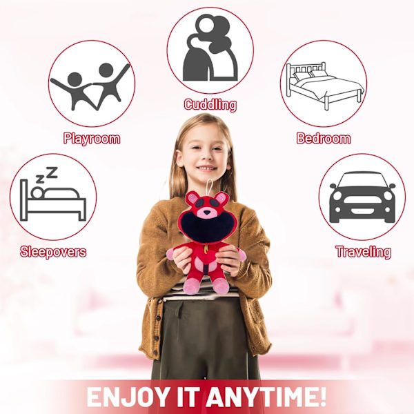 Hymyilevät Critters -pehmolelu, söpö pehmolelu, syntymäpäivälahjat lapsille, pelifaneille, ystäville, hauska tyyny, pehmolelut kodin ja auton koristeluun