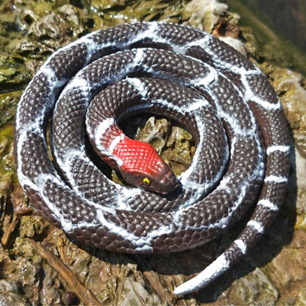 Realisttisk Falsk Slange Leke Myk Gummi Slange Figur Hage Slange Skremme Fugler og Ekorn, Python Action Modell Slange Leke Figurer Stressavlastende Leke Yellow