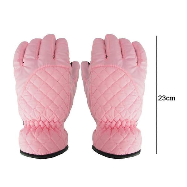 Dame Mesh Enkle Vinterhansker Ski Vanntett Varm Vindtett Pink