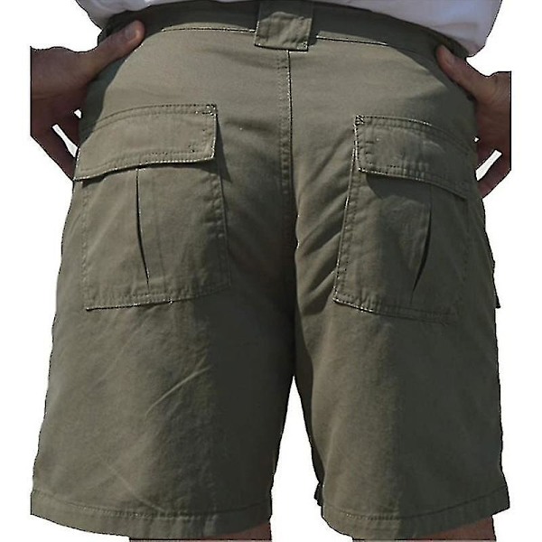 Men Fit -lommer Shorts Herre Ferie Afslapning Army Green L