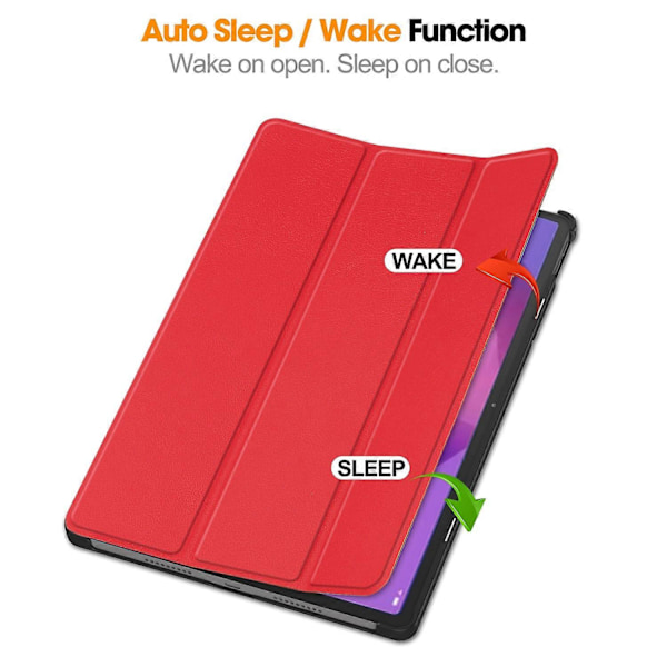 Fodral för Lenovo Idea Tab Pro Anti-Drop Läderställ Tablet Cover Multicolor Red