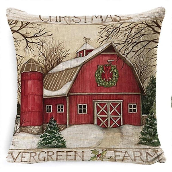 Dekk Ju Europeisk Lin Dekk Dekk Festlig Fest Pute Pillowcase 26