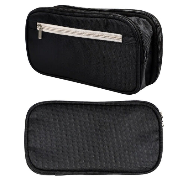 Pencil case case with zipper BLACK black