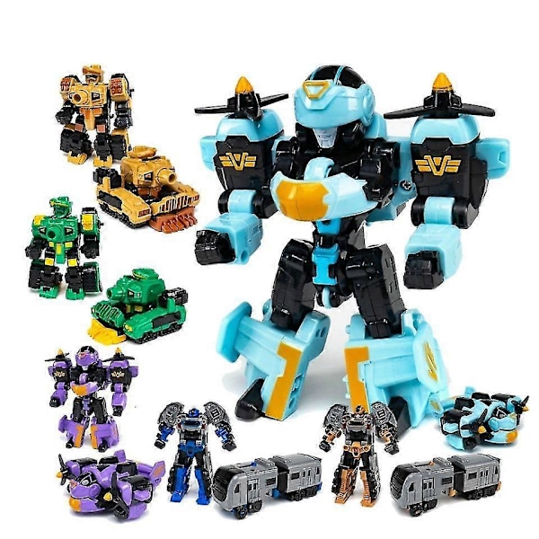 Transformer Bilrobot Mecha Super Change God of War Tank Flyvemaskine Model Tegneserie Legetøj Puslespil Børn Drenge Farmer cart