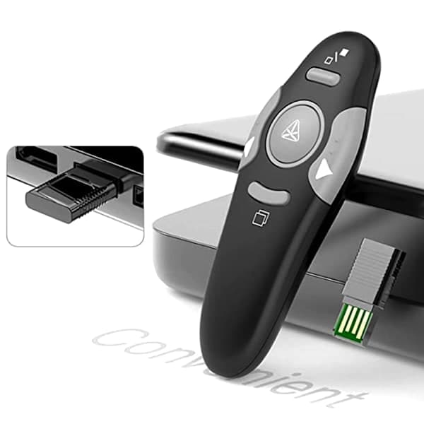 Trådlös USB-presentationspenna med touchklick för PowerPoint
