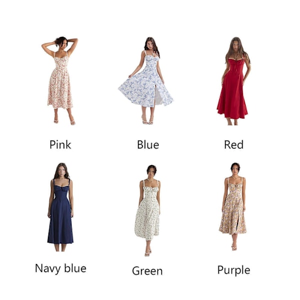 Slip-hame Naisten Kesämekko Rento Boheemi Hihaton Spagettiolkaiminen Pitkä Rantamekko Aurinkomekko Pink M
