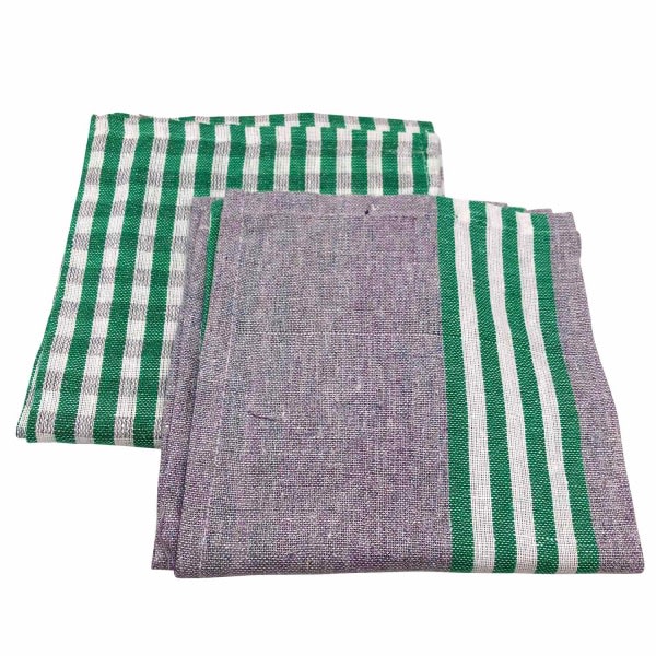 10x kjøkkenhåndklær i bomull - Vintage stil flerfarget