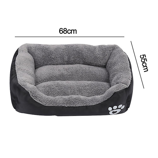 Hundebed, Hundebed For Store Hunder, Vaskbar Dyremadrass Komfortabel Og Pustende Stort Hundebed L 68cm*55cm