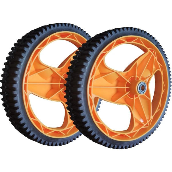 2 x Baghjul 293 mm 78 tænder til Craftsman, Partner, Electrolux, McCulloch, Rally og andre plæneklippere