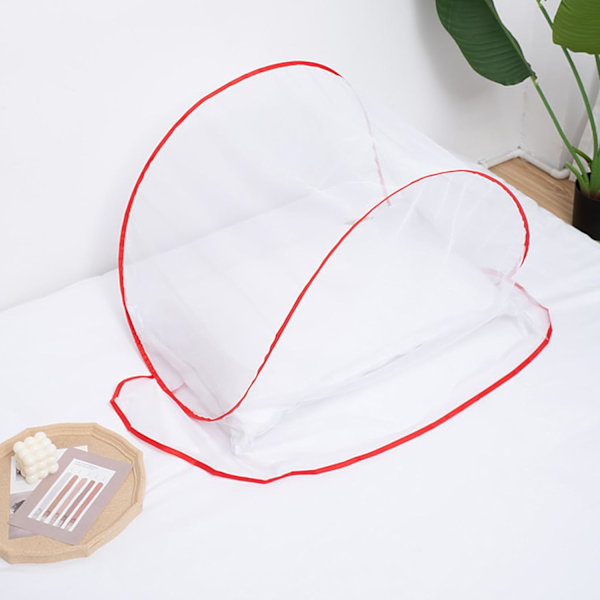 Myggnetting, sammenleggbar mini myggnetting for hode, ultralett pop-up myggtelt for sengetøy camping reiser uteplass Yellow