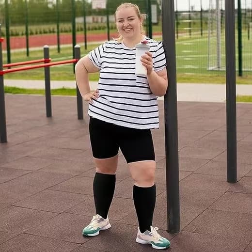 Kompressiosukat, tukipolvisukat black XXL