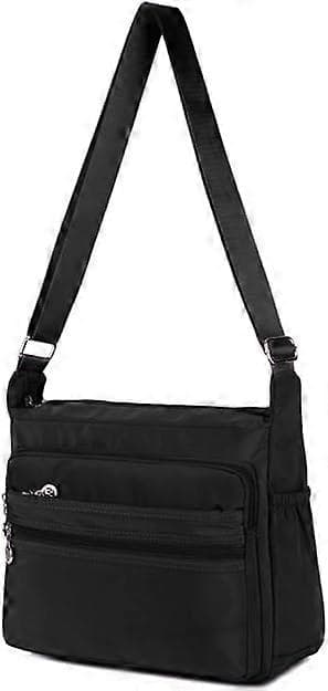 Multi-Pocket Casual Crossbody Handväskor för Kvinnor Vattentäta Axelväskor i Nylon